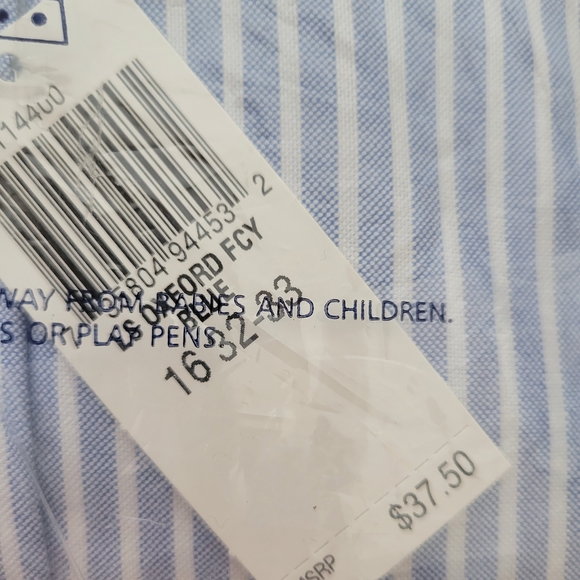 IZOD Blue Striped Men's Shirt - Picture 4 of 4